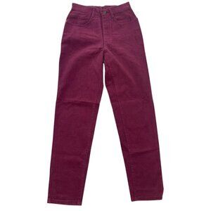 Vintage Retro 90s Lee Jeans Women's Maroon Regular Fit Tapered Leg Jeans Size 9